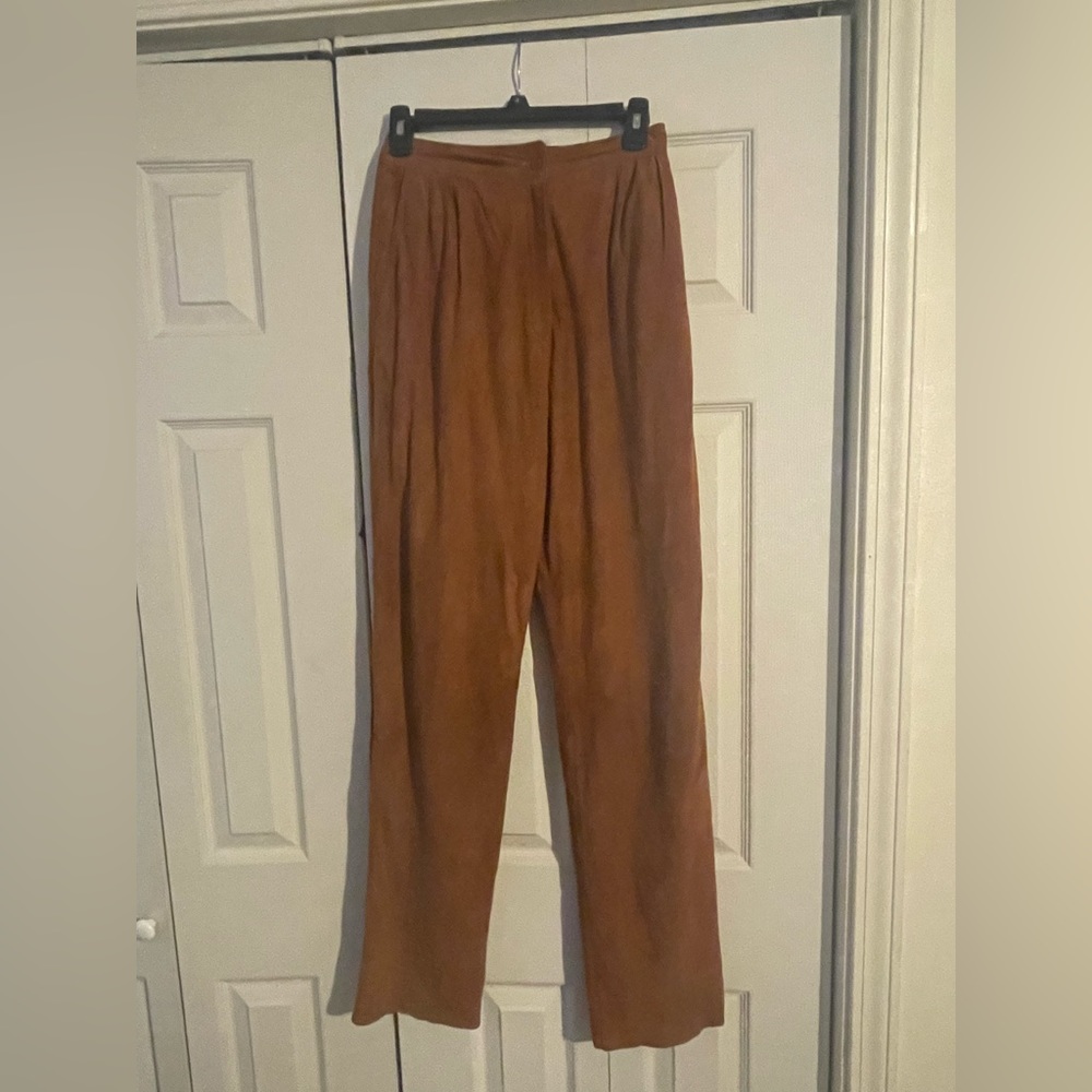 Vintage soft leather high rise pants